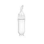 Baby Feeding Bottle With Spoon, designed for easy and mess-free feeding, made from BPA-free materials and ideal for liquids or purees.