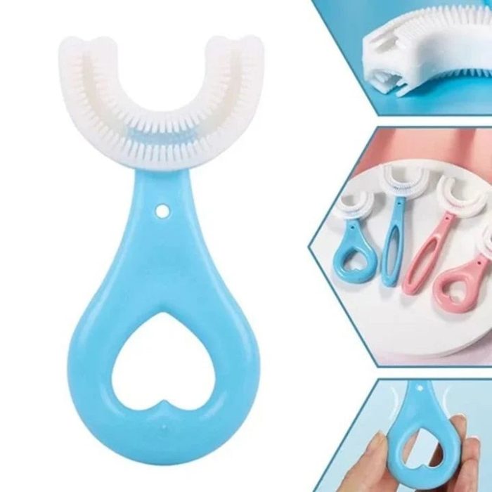 U Shaped Toothbrush for children, designed for easy and effective teeth cleaning for kids.