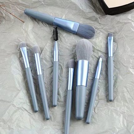 8 Pcs Makeup Brushes Set with high-quality bristles for flawless foundation, eyeshadow, and blush application.