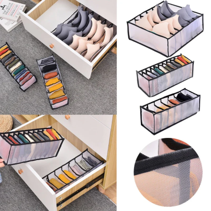 3pcs Undergarments Organizer Bra Storage Box - Durable storage box for closet organization, ideal for bra storage, socks organizer, and jeans organizer. Perfect for home organization and travel storage.