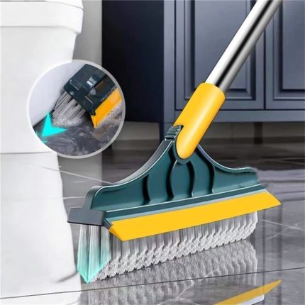 V Shape Floor Cleaning Brush - 2-in-1 Magic Broom and Scrub Brush for multi-surface cleaning and dust removal