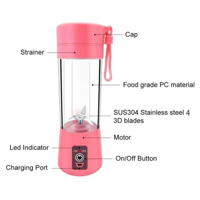 Portable Blender Mini Mixer Electric Juicer Machine for Fresh Fruit Juice – Compact and easy to use on-the-go.