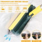 V Shape Floor Cleaning Brush - 2-in-1 Magic Broom and Scrub Brush for multi-surface cleaning and dust removal