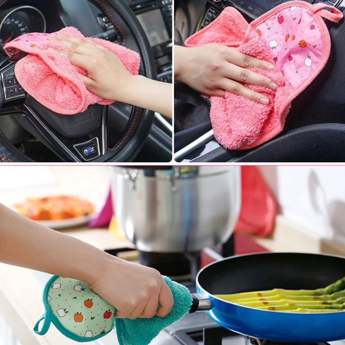 Small soft dish towel for kitchen aur bathroom