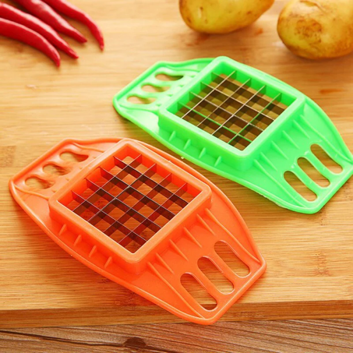 Stainless Steel Vegetable Potato Slicer Cutter Chopper Chips Making Tool – Durable and Ergonomic Kitchen Gadget